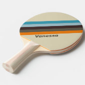 Raquette De Ping Pong Digitale Rouillée Rayée avec Nom (Devant Angle)