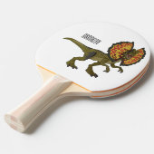 Raquette De Ping Pong Dilophosaurus dessin animé (Devant Angle)