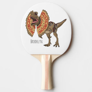 Raquette De Ping Pong Dilophosaurus dessin animé