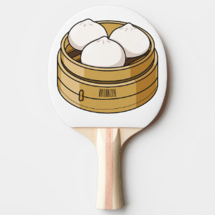 Raquette De Ping Pong Dim sum dessin animé