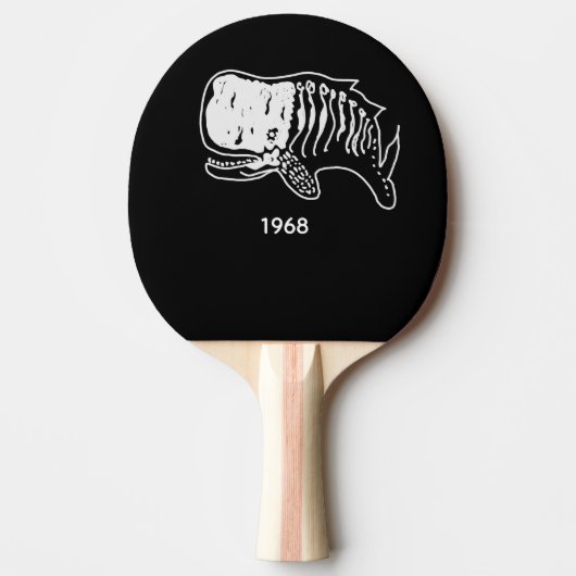 Raquette De Ping Pong Dino Skelett silhouette  (Devant)