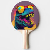 Raquette De Ping Pong Dinosaur T Rex Cool orange bleu (Devant)