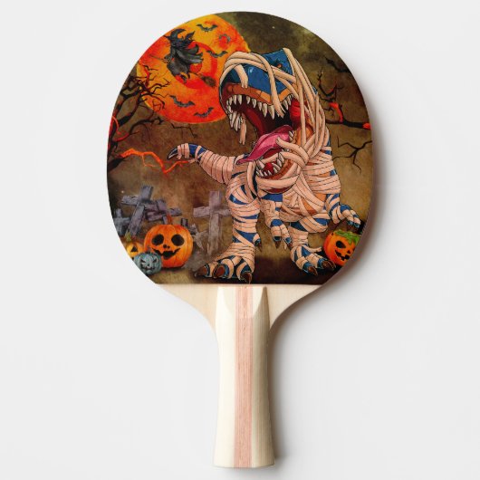 Raquette De Ping Pong Dinosaur T Rex Halloween (Devant)