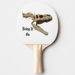 Raquette De Ping Pong Dinosaure Avec L'Apporter Sur Texte,