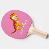 Raquette De Ping Pong Dinosaure T Rex Rose Girl (Côté)