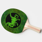 Raquette De Ping Pong Dinosaure Vert Personnalisé Cacher (Côté)