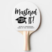 Raquette De Ping Pong Diplôme de Master Personnalisé Maîtrisé (Devant)