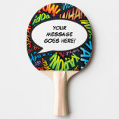 Raquette De Ping Pong Discours Personnalisé Bubble Funny Cool Comic Book (Devant)