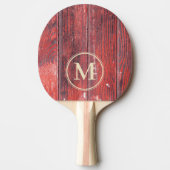 Raquette De Ping Pong Distressed Barn Boards Monogram (Devant)
