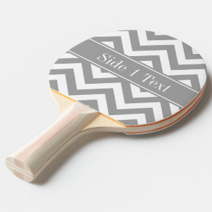 Raquette De Ping Pong Dk Grey Blanc LG Chevron Dk Grey Nom Monogramme