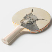 Raquette De Ping Pong Doberman Pinscher Peinture - Art Chien original (Devant Angle)