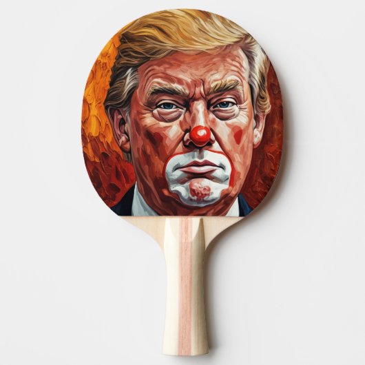 Raquette De Ping Pong donald trump clown  (Devant)
