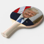 Raquette De Ping Pong Donald Trump Président des États-Unis Maison Blanc (Devant Angle)