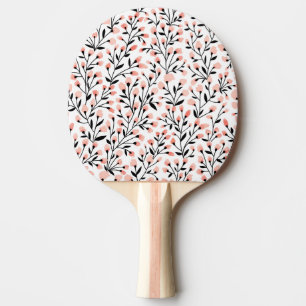 Raquette De Ping Pong Doodle Flowers : Coral Floral sans joint.