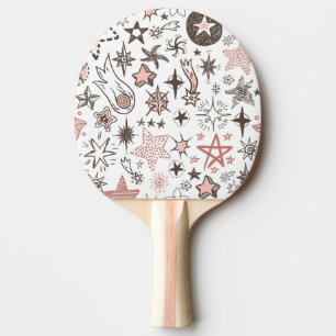 Raquette De Ping Pong Doodles cosmiques : Étoiles et comètes