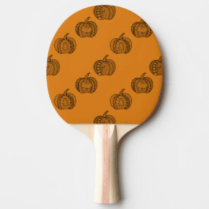 Raquette De Ping Pong Doodles d'Halloween boho mandala citrouilles Autom