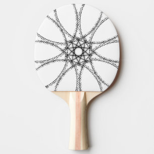 Raquette De Ping Pong Double Fractale - Noir & Blanc