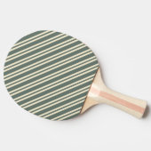 Raquette De Ping Pong Double Rayure Inclinée Gris Chaud (Côté)