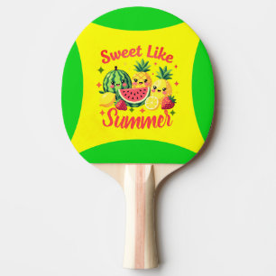 Raquette De Ping Pong Doux comme l'été, joli motif complet de fruits Kaw