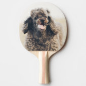 Raquette De Ping Pong Doux Poodle Chien Visage Sourire souriant (Devant)