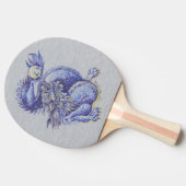 Raquette De Ping Pong Dragon bleu (Côté)