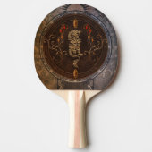 Raquette De Ping Pong Dragon chinois d'or (Devant)