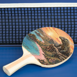 Raquette De Ping Pong Dragon de Komodo Roi de l'Île
