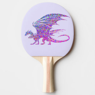 Raquette De Ping Pong Dragon de mosaïque Extraordinaire violet