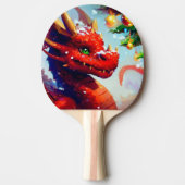 Raquette De Ping Pong Dragon de Noël (2) (Devant)