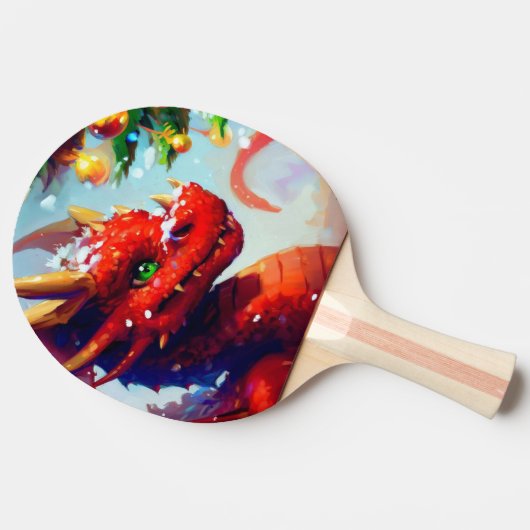 Raquette De Ping Pong Dragon de Noël (2) (Côté)