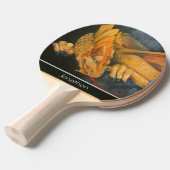 Raquette De Ping Pong Dragon d'or personnalisé (Devant Angle)