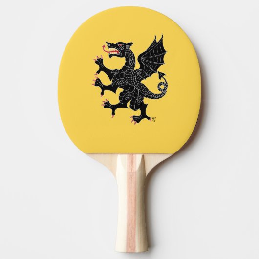 Raquette De Ping Pong Dragon Rampant Sable (Devant)