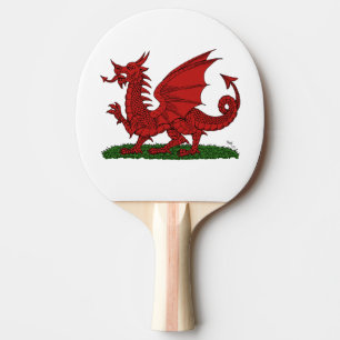 Raquette De Ping Pong Dragon rouge du Pays de Galles