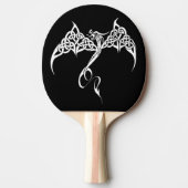 Raquette De Ping Pong Dragon tribal celtique noir blanc (Devant)