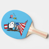 Raquette De Ping Pong Drapeau 4 juillet à coudre Snoopy (Côté)