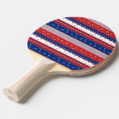 Raquette De Ping Pong Drapeau Abstrait américain 2 (Devant Angle)