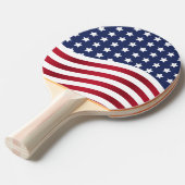 Raquette de ping pong drapeau américain (Devant Angle)