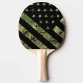 Raquette De Ping Pong Drapeau américain du Camouflage numérique militair (Dos)