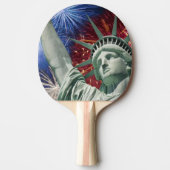 Raquette De Ping Pong drapeau américain Etats-Unis (Devant)