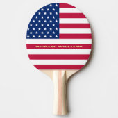 Raquette De Ping Pong Drapeau américain Patriogramme Tennis de table (Devant)