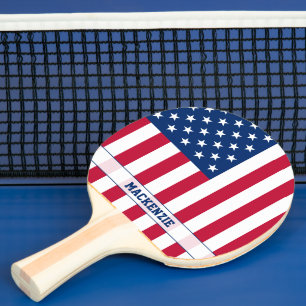 Raquette De Ping Pong Drapeau américain personnalisé Stars et bandes