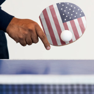 Raquette De Ping Pong Drapeau américain Rouge Blanc Bleu Amérique Mesh g