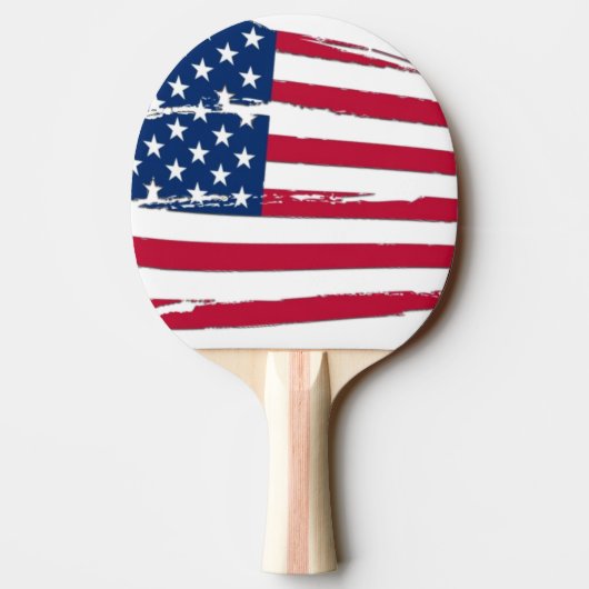 Raquette De Ping Pong Drapeau américain tatoué (Dos)