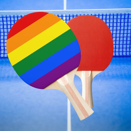 Raquette De Ping Pong Drapeau arc-en-ciel Gay pride LGBTQ classique