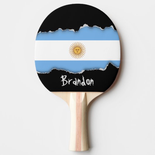 Raquette De Ping Pong Drapeau argentin traditionnel (Devant)
