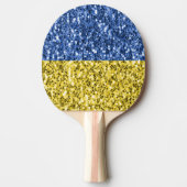 Raquette De Ping Pong Drapeau bleu jaune Ukraine parties scintillant fau (Devant)