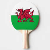 Raquette De Ping Pong Drapeau celtique du dragon rouge du Pays de Galles (Devant)