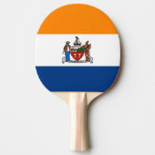Raquette De Ping Pong Drapeau d'Albany, New York (Devant)