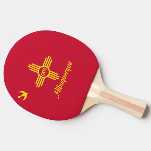 Raquette De Ping Pong Drapeau d'Albuquerque, Nouveau-Mexique Ping-Pong P (Côté)