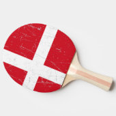 Raquette De Ping Pong Drapeau danois éraillé et rayé (Côté)